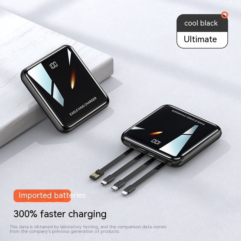 Compact Portable Mobile Power Data Cable 3 In 1